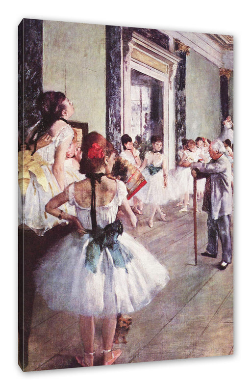 Edgar Degas - Die Balletstunde Leinwanbild Rechteckig