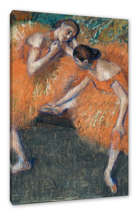 Pixxprint Edgar Degas - Zwei Tänzerinnen , Leinwandbild