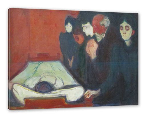 Edvard Munch - Am Totenbett Leinwanbild Rechteckig