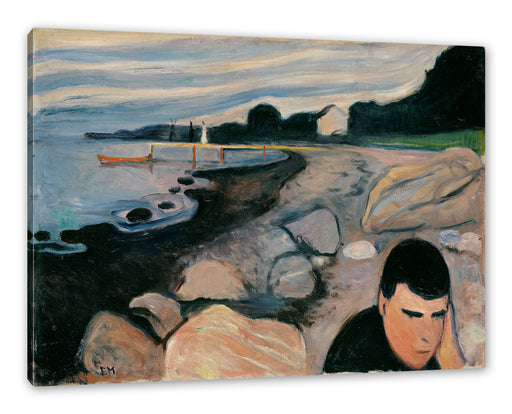 Edvard Munch - Melancholie  Leinwanbild Rechteckig