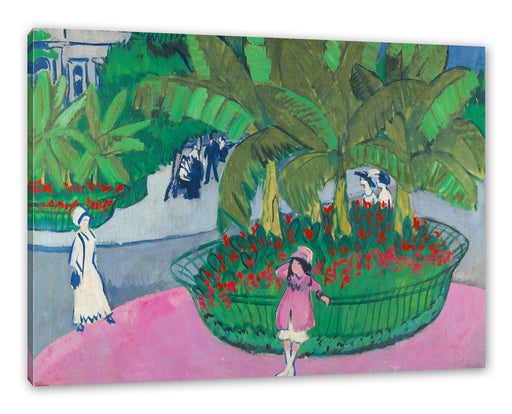 Ernst Ludwig Kirchner - DAS BOSKETT: ALBERTPLATZ IN DRESDEN  Leinwanbild Rechteckig