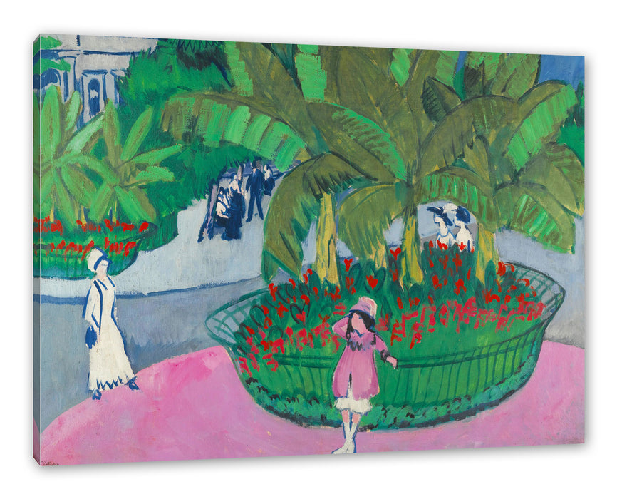 Pixxprint Ernst Ludwig Kirchner - DAS BOSKETT: ALBERTPLATZ IN DRESDEN , Leinwandbild