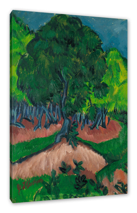 Pixxprint Ernst Ludwig Kirchner - Landschaft mit Maronenbaum , Leinwandbild