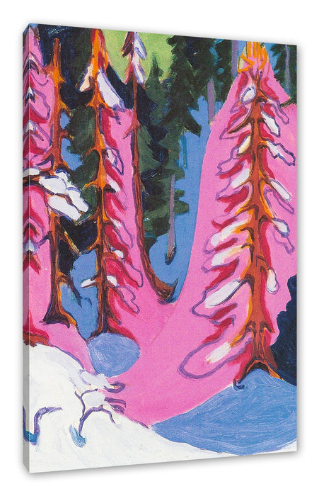 Pixxprint Ernst Ludwig Kirchner - Am Waldrand , Leinwandbild