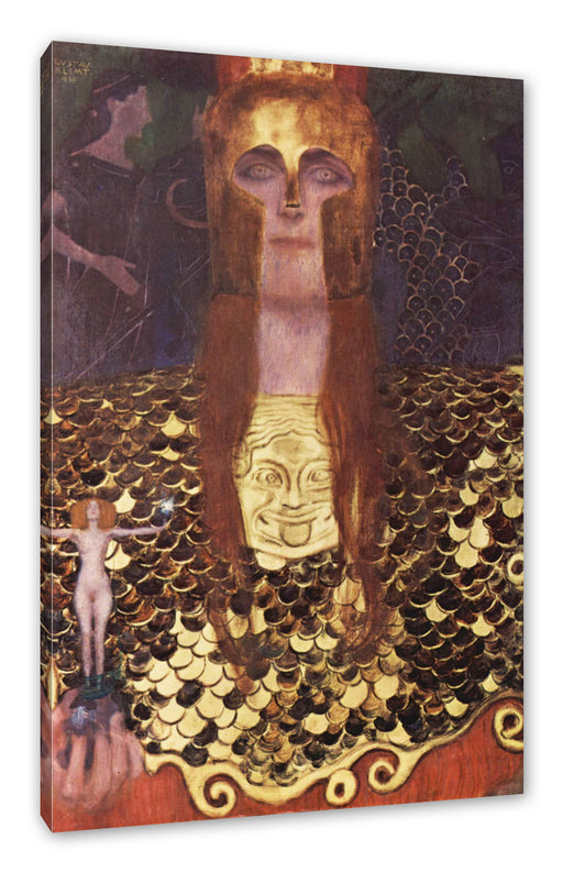 Gustav Klimt - Minerva oder Pallas Athena Leinwanbild Rechteckig