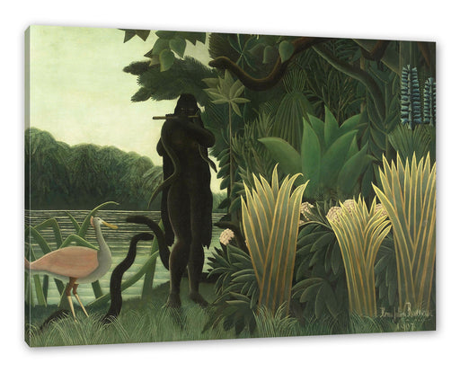 Henri Rousseau - Der Schlangenbeschwörer Naivismus Leinwanbild Rechteckig