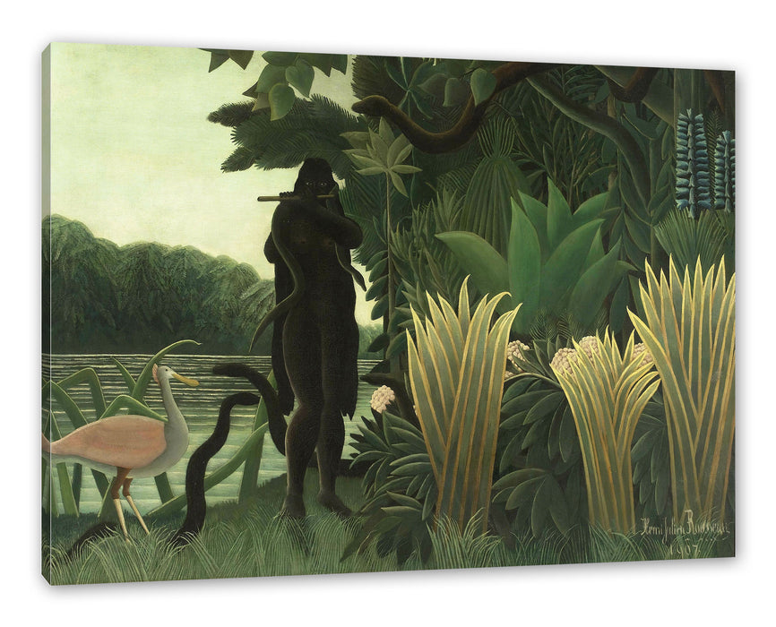 Pixxprint Henri Rousseau - Der Schlangenbeschwörer Naivismus, Leinwandbild