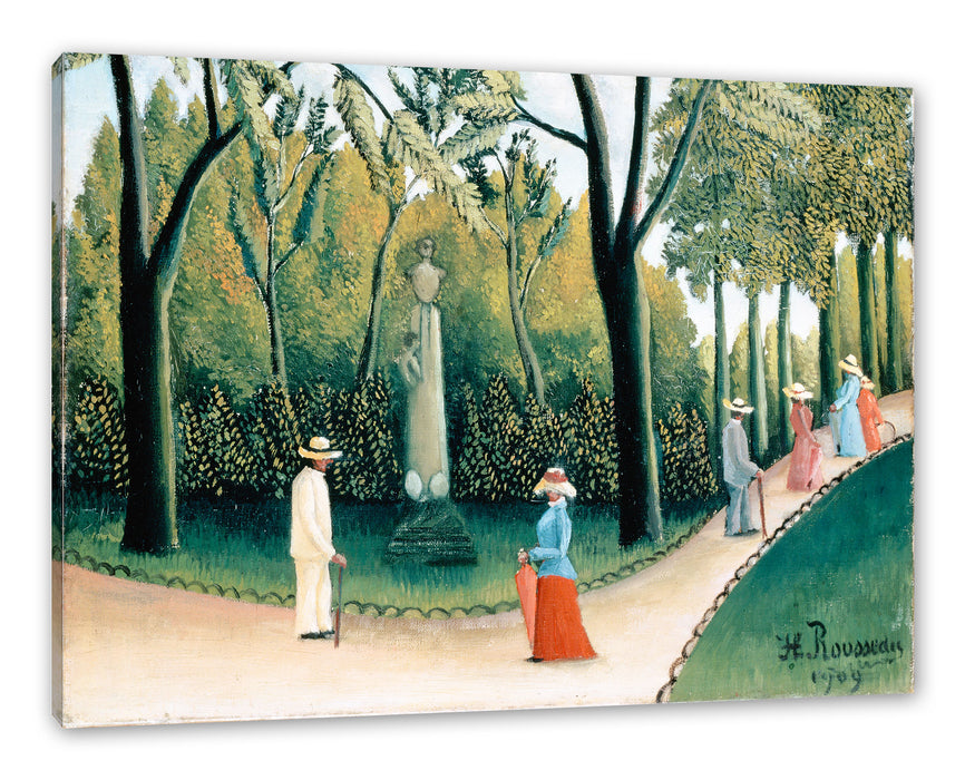 Pixxprint Henri Rousseau - Die Luxemburg Gärten - Shopin-Monument, Leinwandbild