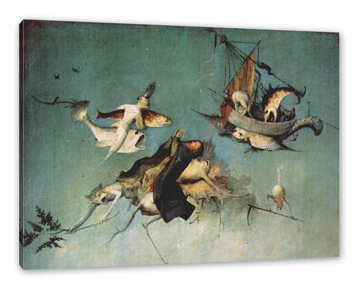 Hieronymus Bosch - Ausschnitt aus Garten der Lüste II Leinwanbild Rechteckig