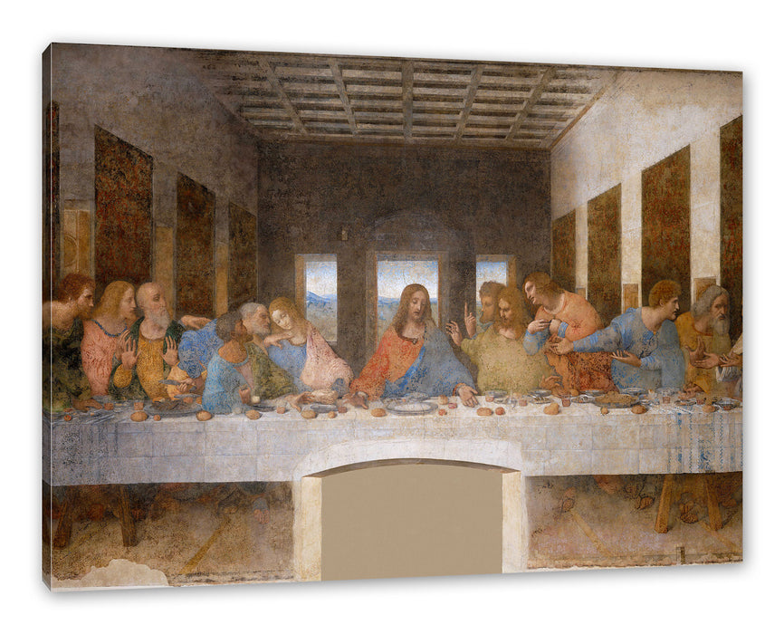 Pixxprint Leonardo da Vinci - Das letzte Abendmahl , Leinwandbild