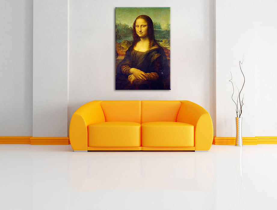 Leonardo da Vinci - Mona Lisa  Leinwandbild im Wohnzimmer Rechteckig