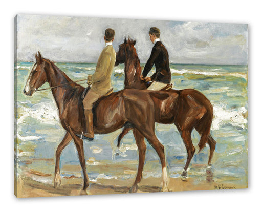 Max Liebermann - Zwei Reiter am Strand  Leinwanbild Rechteckig