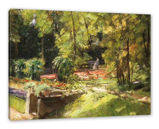 Max Liebermann - Die Blumenterassen im Wannseegarten na Leinwanbild Rechteckig