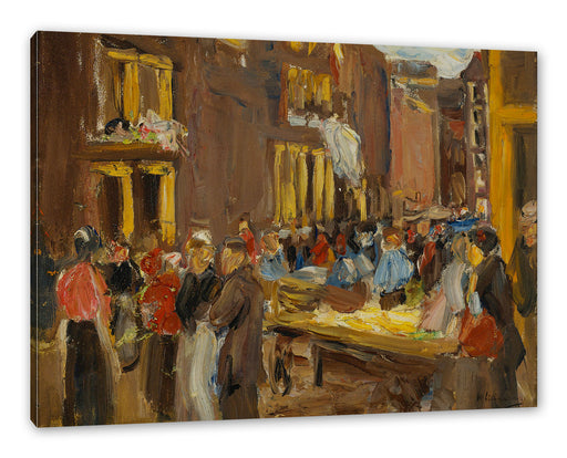 Max Liebermann - Judengasse in Amsterdam Leinwanbild Rechteckig