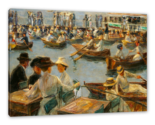 Max Liebermann - An der Alster in Hamburg Leinwanbild Rechteckig