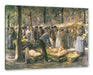 Max Liebermann - Schweinemarkt in Haarlem Leinwanbild Rechteckig