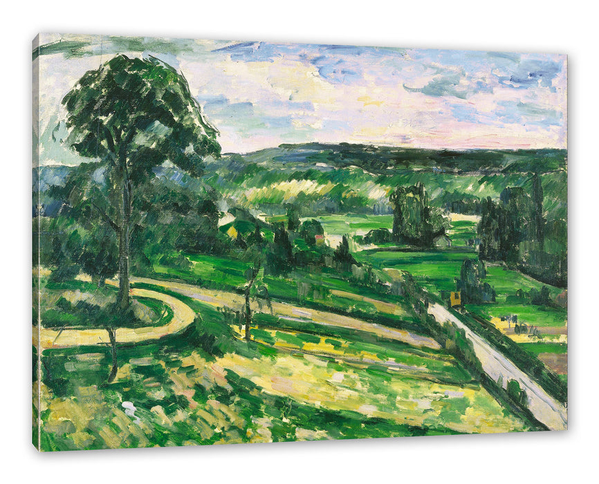 Pixxprint Paul Cézanne - Der Baum an der Kurve , Leinwandbild