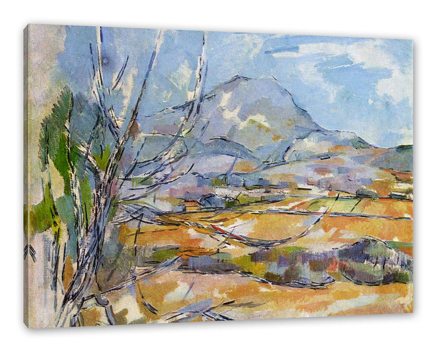 Pixxprint Paul Cézanne - Das Gebirge Sainte-Victoire , Leinwandbild