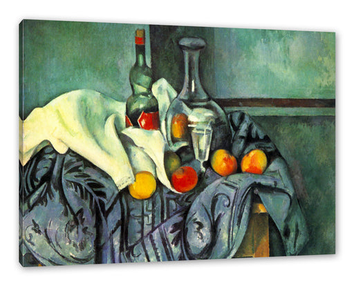 Paul Cézanne - Stillleben Pfefferminzflasche Leinwanbild Rechteckig