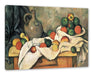 Paul Cézanne - Stillleben mit Vorhang Krug und Obstsc Leinwanbild Rechteckig