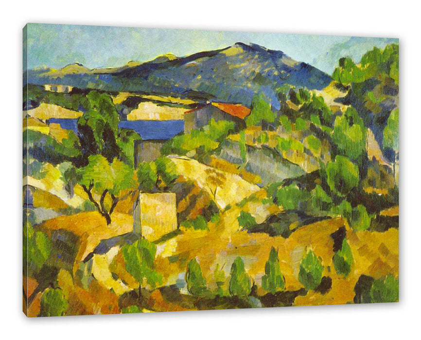 Pixxprint Paul Cézanne - Berge in der Provence, Leinwandbild