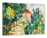 Paul Cézanne - Haus mit rotem Dach  Leinwanbild Rechteckig
