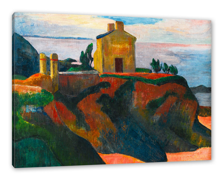 Pixxprint Paul Gauguin - LA MAISON DU PAN-DU, Leinwandbild