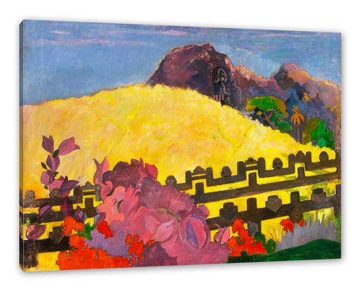 Paul Gauguin - Der heilige BergPARAHI TE MARAE Leinwanbild Rechteckig
