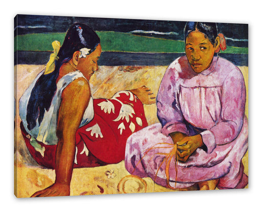 Paul Gauguin - Tahitische Frauenoder Frauen von Tahit Leinwanbild Rechteckig