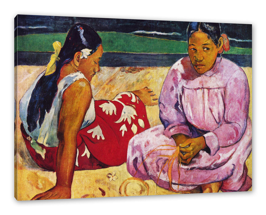 Pixxprint Paul Gauguin - Tahitische Frauenoder Frauen von Tahit, Leinwandbild