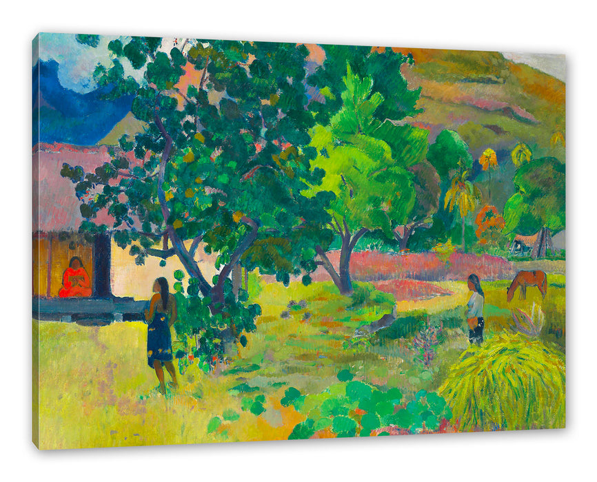 Pixxprint Paul Gauguin - Das hausTe Fare, Leinwandbild