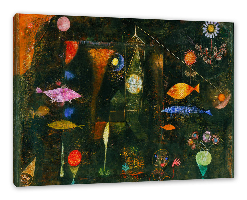 Pixxprint Paul Klee - Fischzauber, Leinwandbild