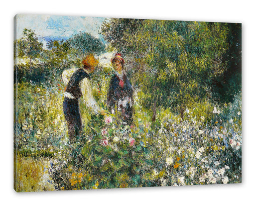 Pierre-Auguste Renoir - Blumen pflücken  Leinwanbild Rechteckig