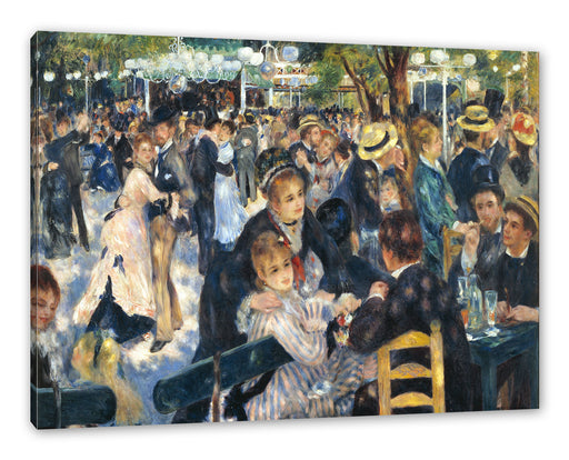 Pierre-Auguste Renoir - Bal du Moulin de la Galette Leinwanbild Rechteckig