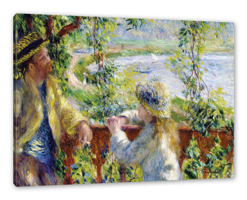 Pixxprint Pierre-Auguste Renoir - Am Wassernahe des Sees, Leinwandbild