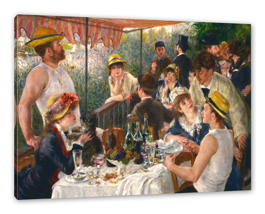 Pixxprint Pierre-Auguste Renoir - Die Mahlzeit der Ruderer, Leinwandbild