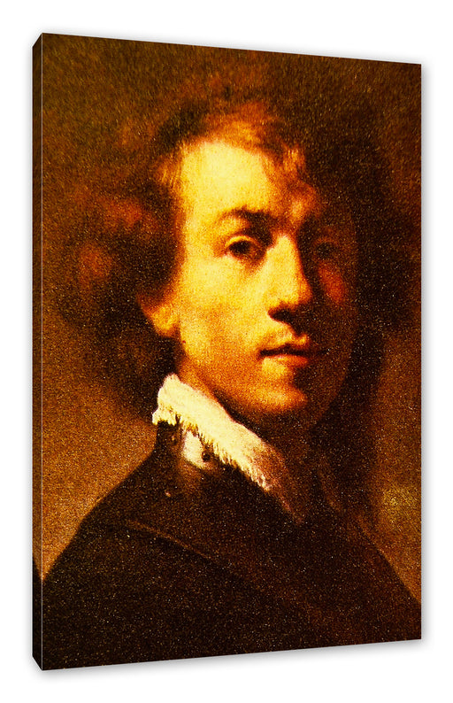 Rembrandt van Rijn - Selbstportrait I Leinwanbild Rechteckig