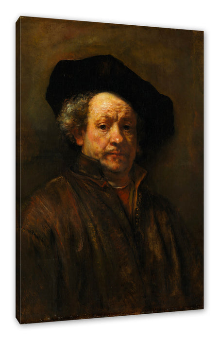 Pixxprint Rembrandt van Rijn - Selbstportrait II, Leinwandbild