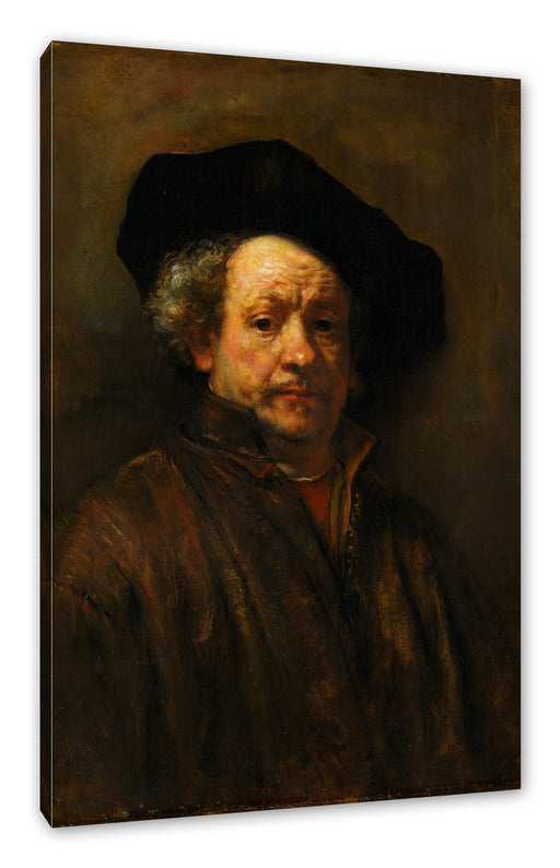 Rembrandt van Rijn - Selbstportrait II Leinwanbild Rechteckig
