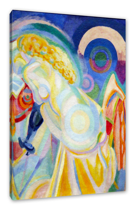 Pixxprint Robert Delaunay - Nackt auf der Toilette , Leinwandbild