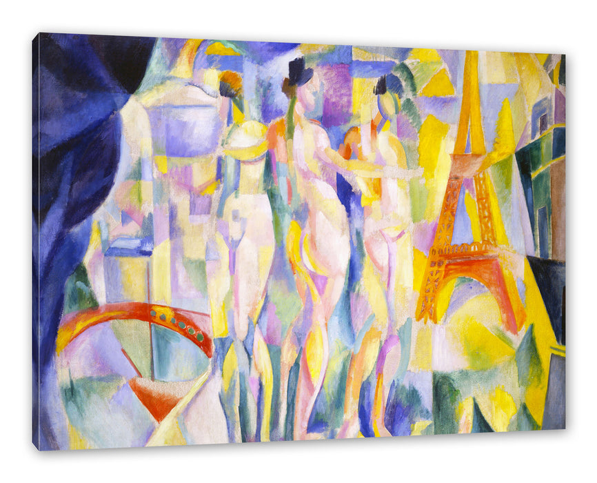 Pixxprint Robert Delaunay - Die Stadt Paris, Leinwandbild