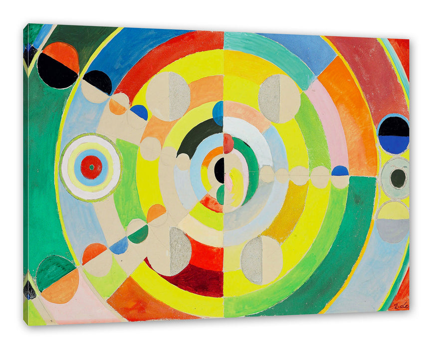 Pixxprint Robert Delaunay - Relief Disques , Leinwandbild