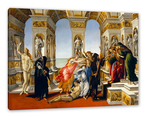Sandro Botticelli - Die Verleumdung des Apelles  Leinwanbild Rechteckig