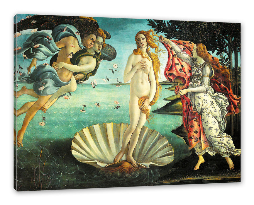 Pixxprint Sandro Botticelli - Die Geburt der Venus , Leinwandbild