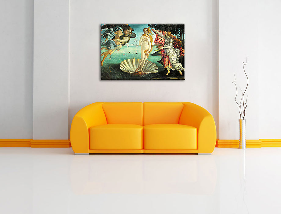 Sandro Botticelli - Die Geburt der Venus  Leinwandbild im Wohnzimmer Rechteckig