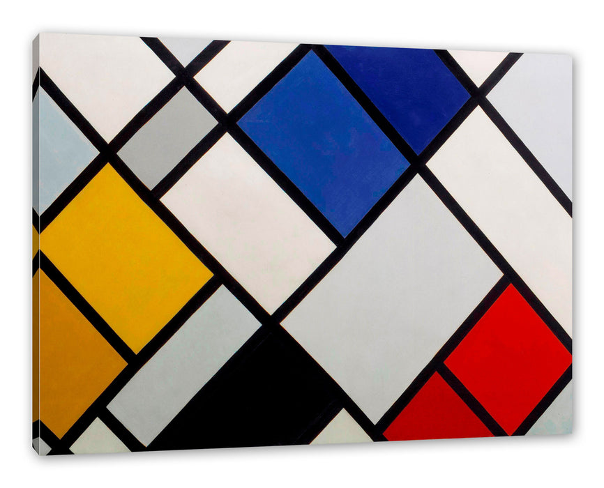 Pixxprint Theo van Doesburg - Kontra Komposition von Dissonanzen, Leinwandbild