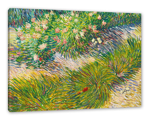 Vincent Van Gogh - Gras und Schmetterlinge  Leinwanbild Rechteckig