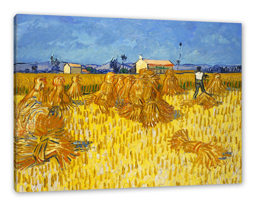 Vincent Van Gogh - Getreide-Ernte in der Provence  Leinwanbild Rechteckig