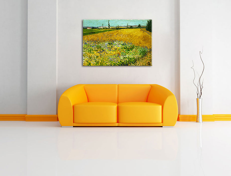 Vincent Van Gogh - Weizenfeld  Leinwandbild im Wohnzimmer Rechteckig