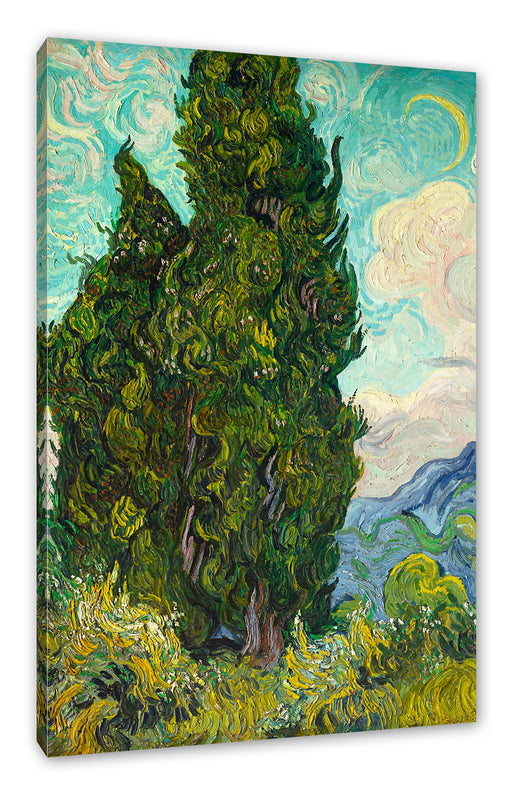 Vincent Van Gogh - Zypressen  Leinwanbild Rechteckig